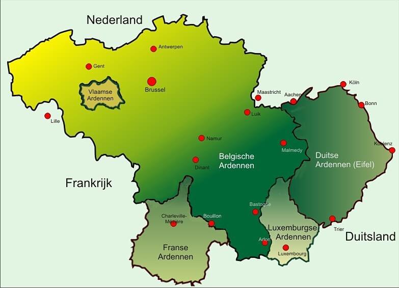 Belgische Ardennen Kaart Maken - Vogels